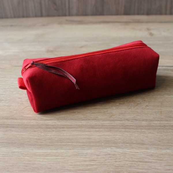 Trousse à crayons rouge