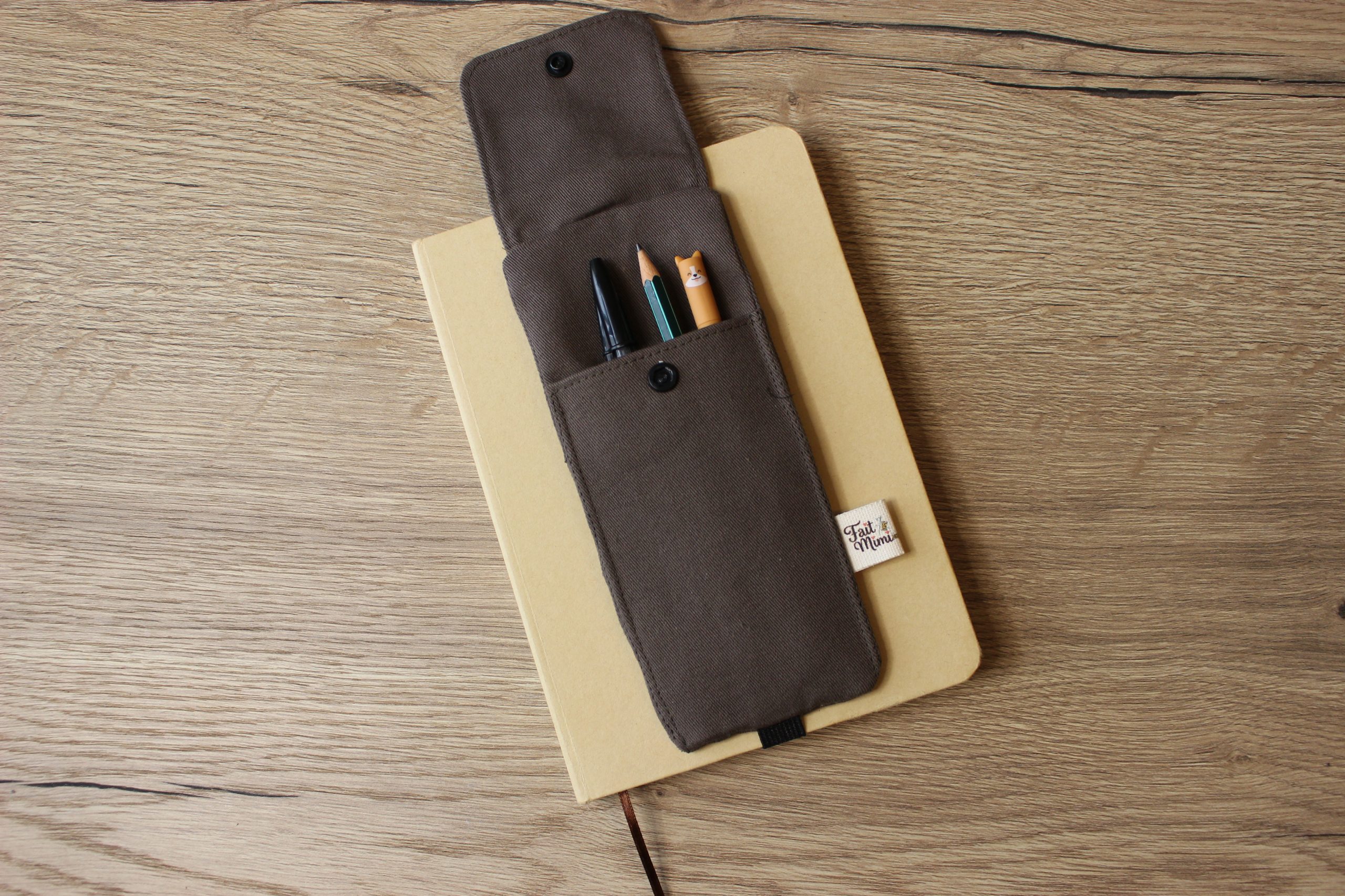 Étui à stylos taupe - Image 2